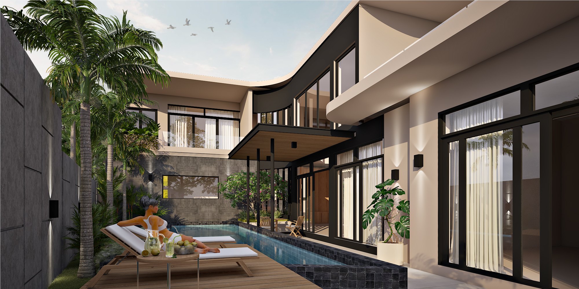 Pool deck render