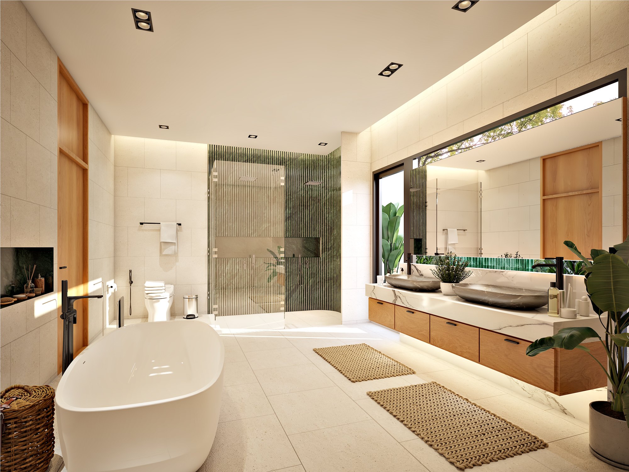 Master bathroom render