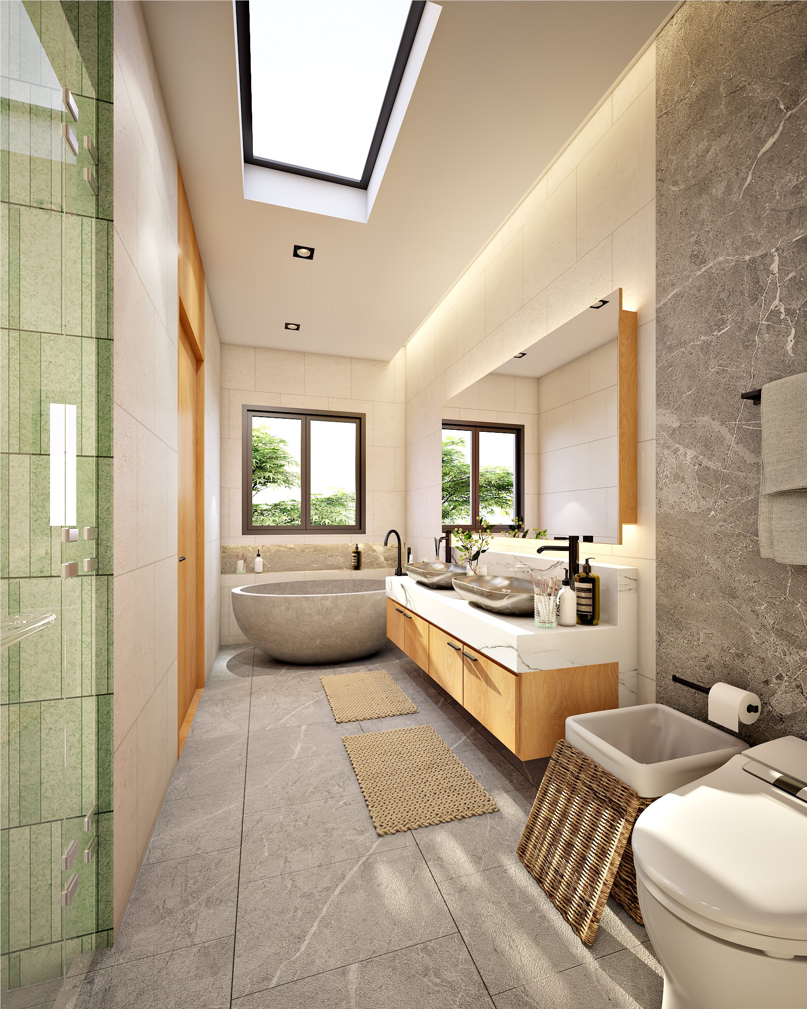 Bathroom shower render