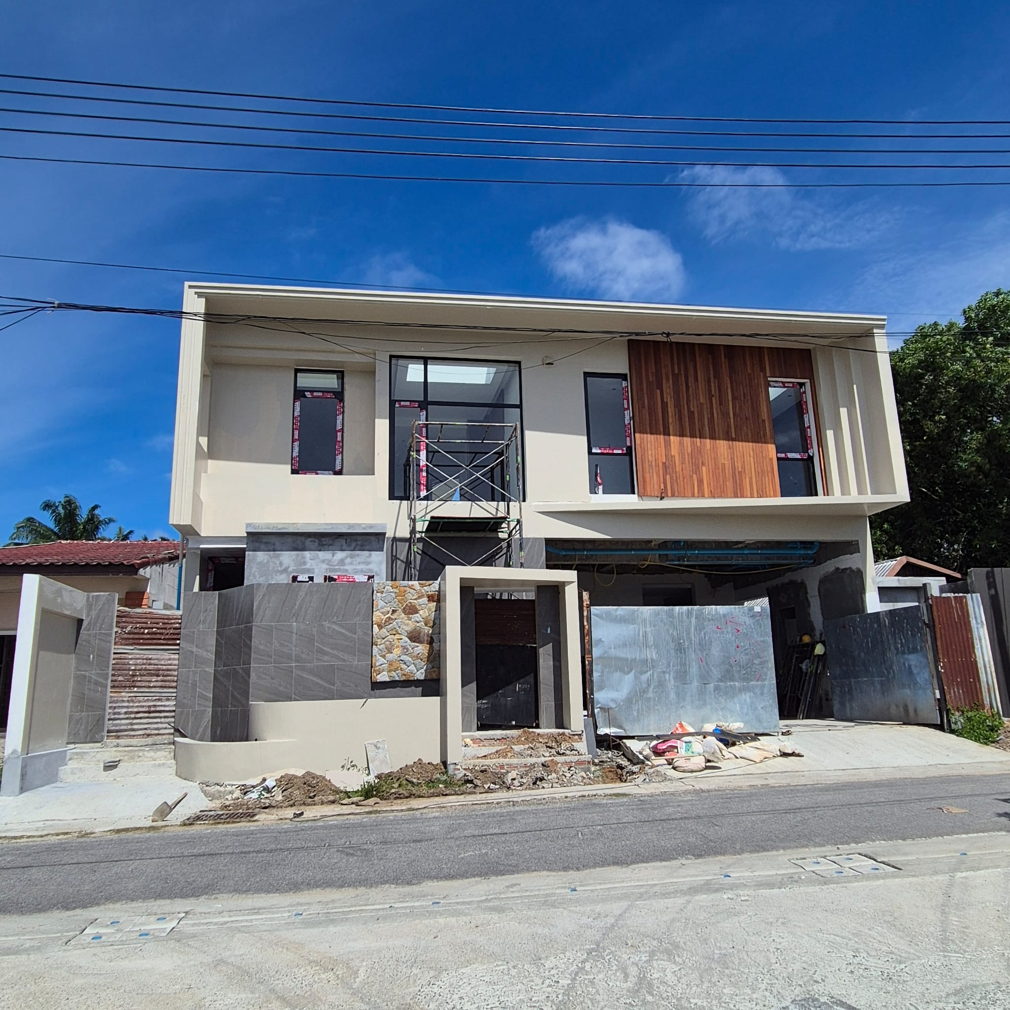Front elevation progress
