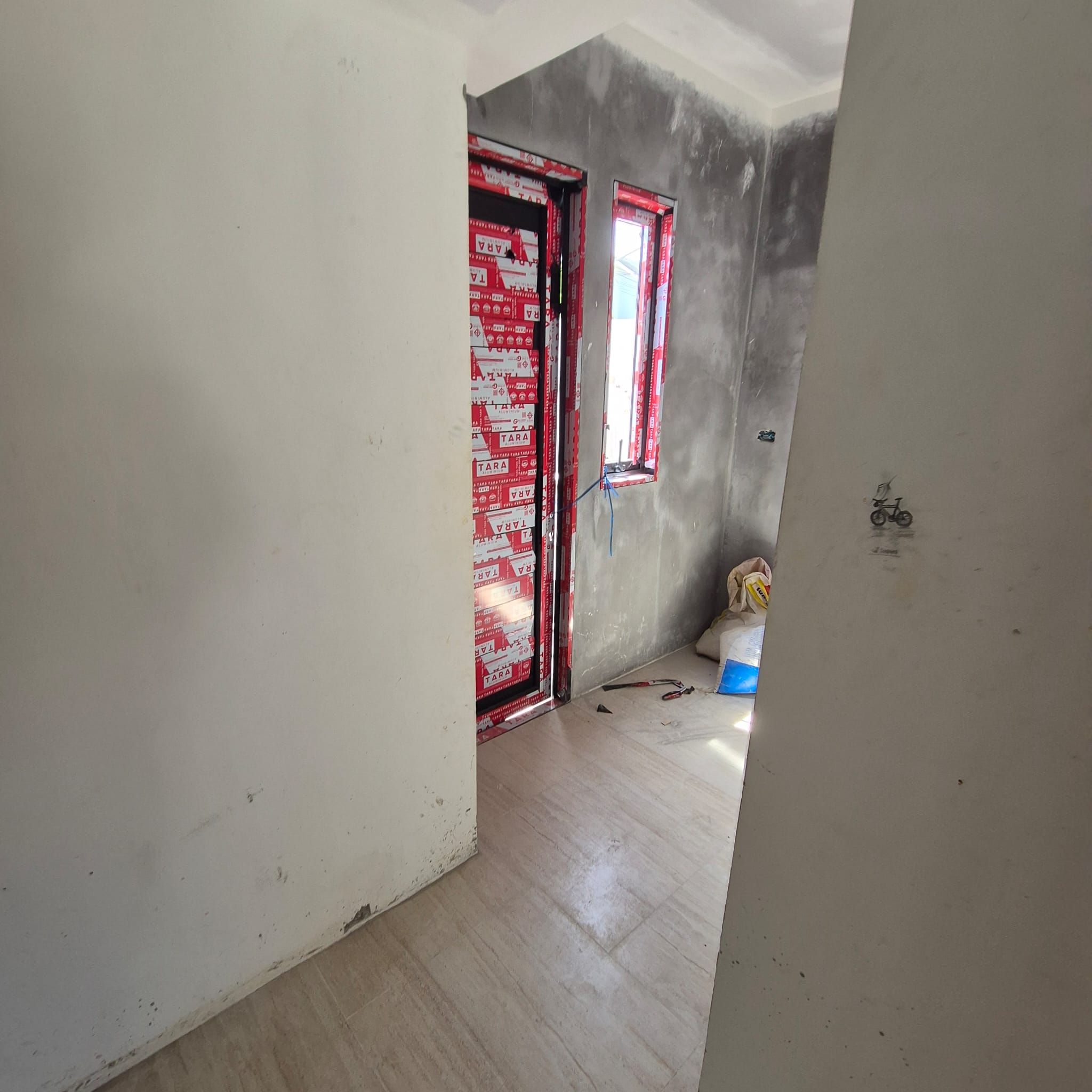 Interior wall and bathroom rough-in