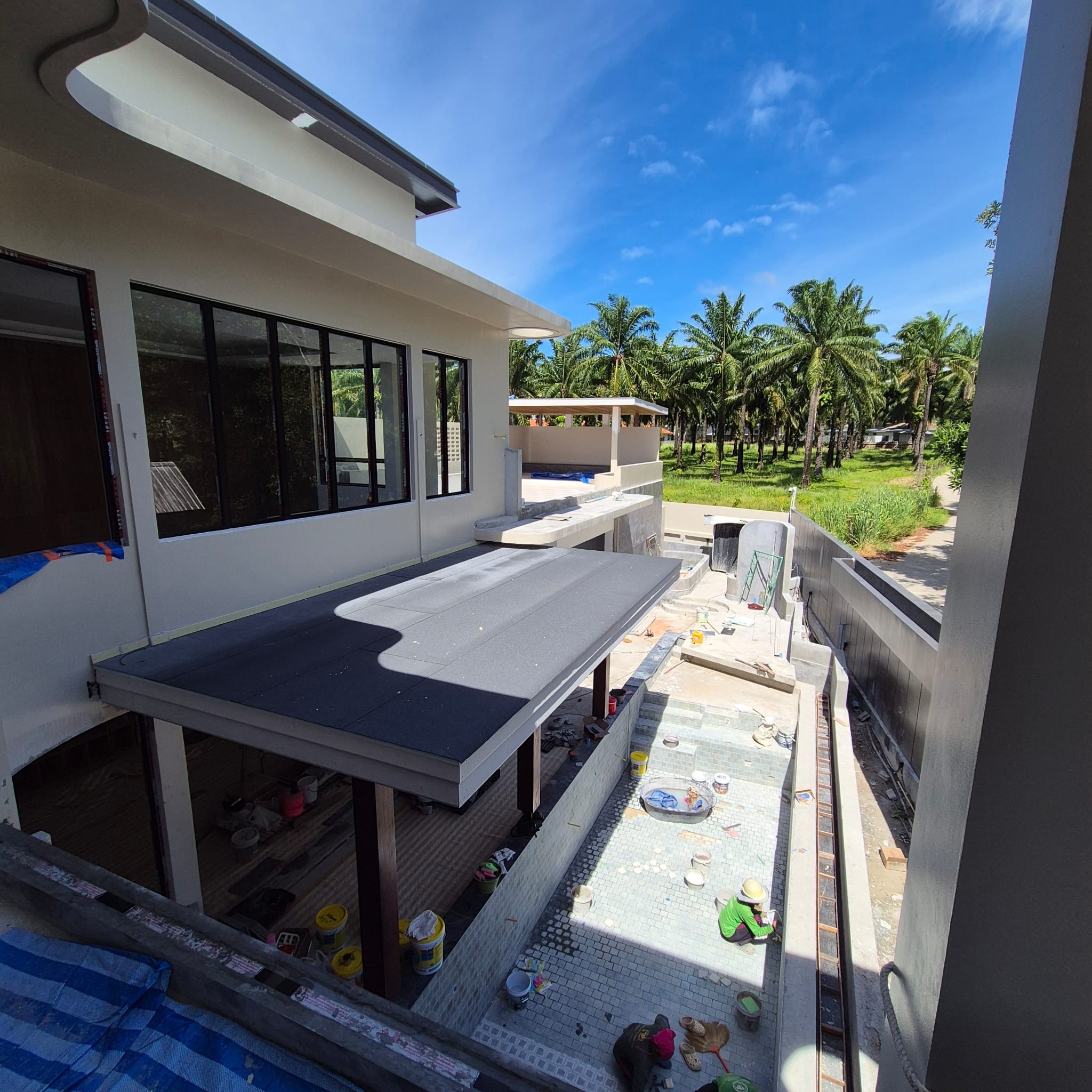 Roofline and upper exterior progress