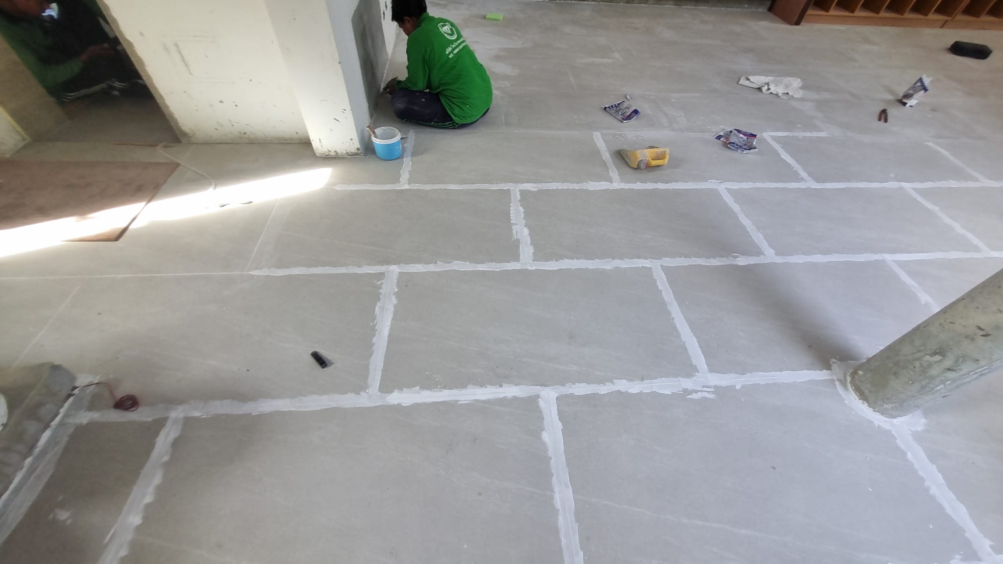 Living room floor layout progress