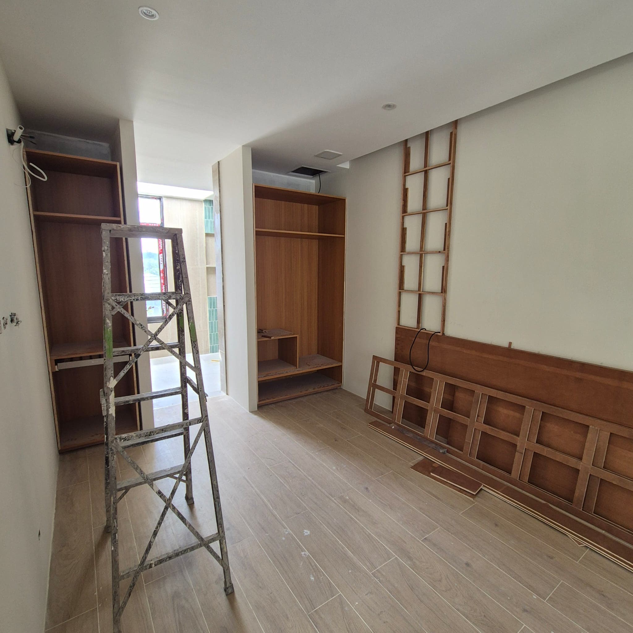 Bedroom joinery and timber floor